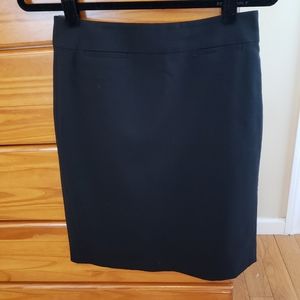 set of 2 wool pencil skirts (one black, one navy)
